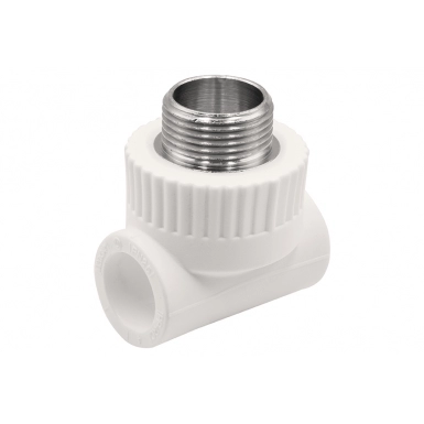 Tee combined external thread 20х3/4х20 EVER PLAST /white