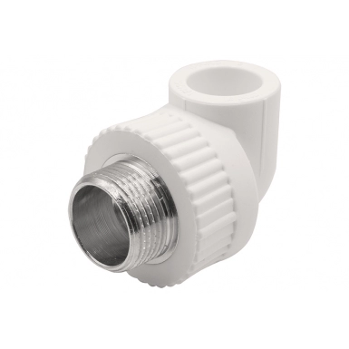 Corner combined external thread 20х3/4" EVER PLAST /white